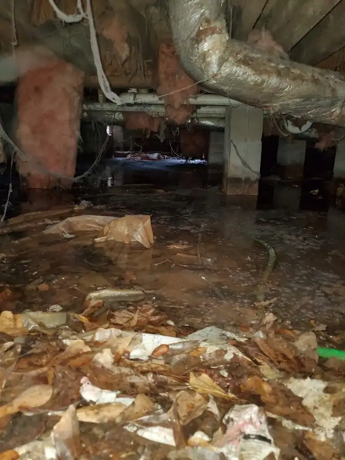 Crawl space flood assessment for Commercial Water Damage Restoration in Little Elm